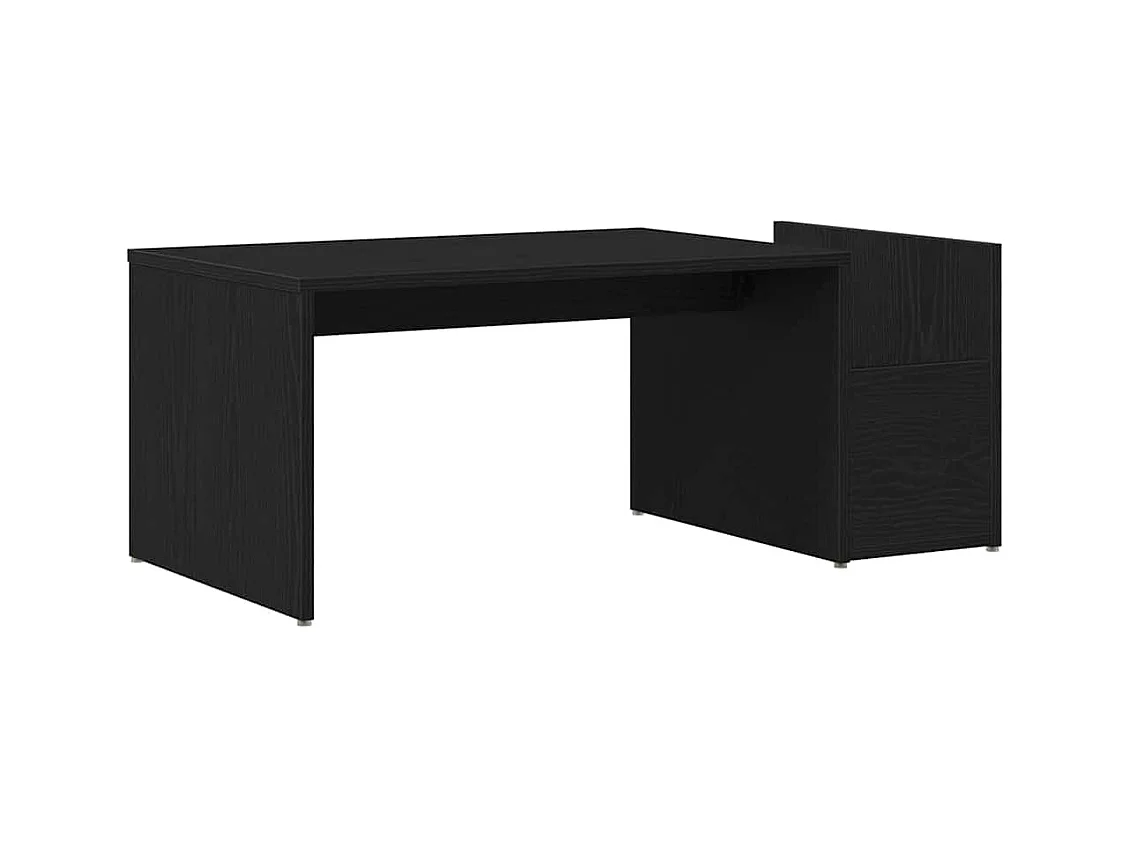 Mesa de centro-Mesa auxiliar-Mesita de centro madera contrachapada blanco brillante 90x90x28cm SHL3219