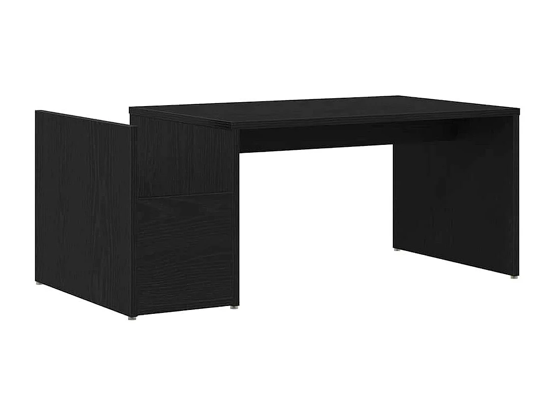 Mesa de centro-Mesa auxiliar-Mesita de centro madera contrachapada blanco brillante 90x90x28cm SHL3219