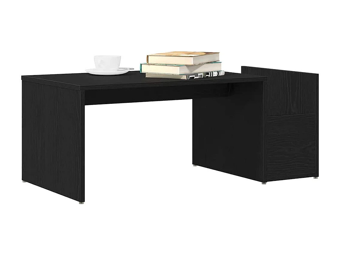 Couchtisch-Wohnzimmertisch-Beistelltische Schwarz Eichen-Optik 90x45x35 cm Holzwerkstoff SHL61068