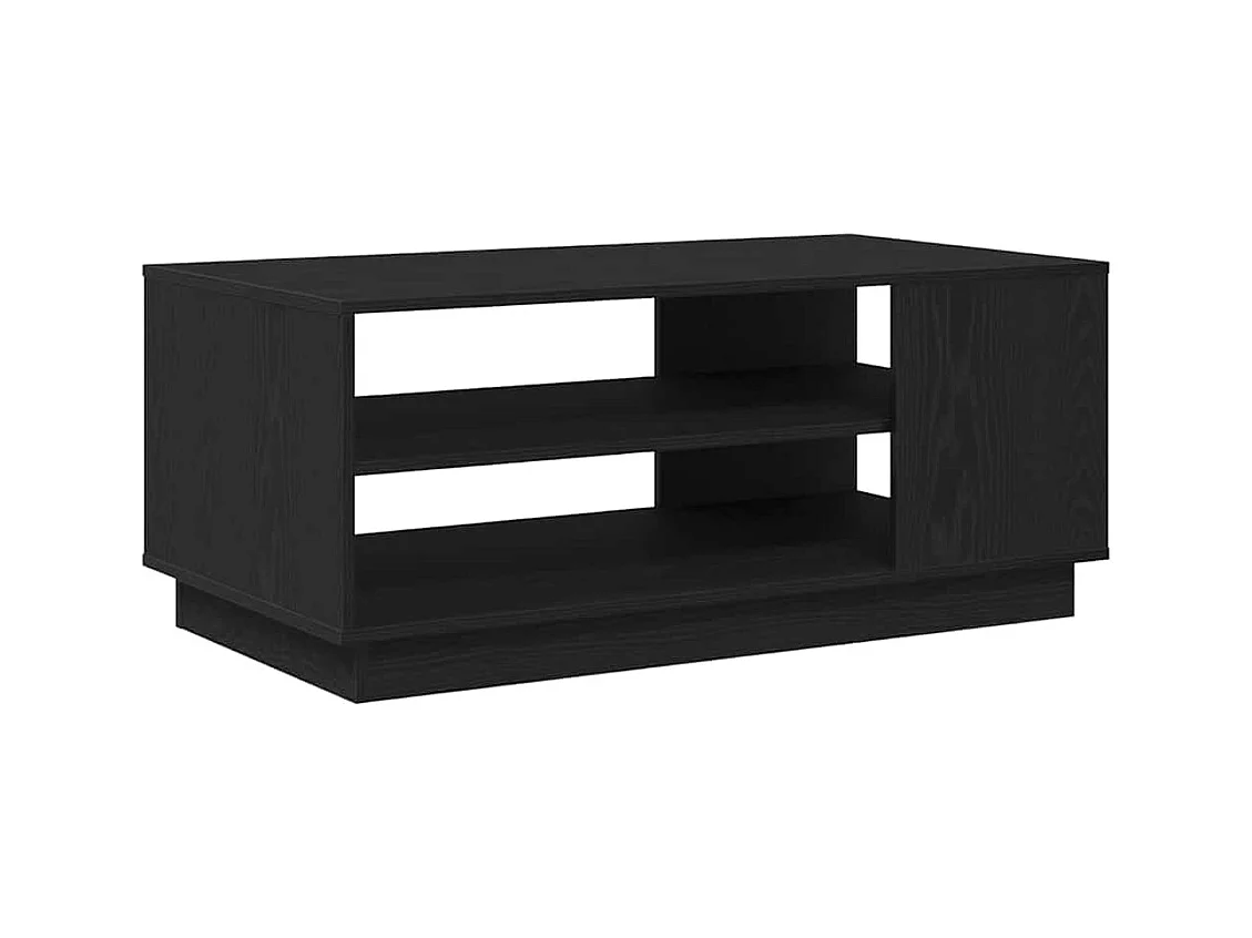 Table basse salon-Table d'appoint chêne noir 102x55x43 cm en bois d'ingénierie SHL59530