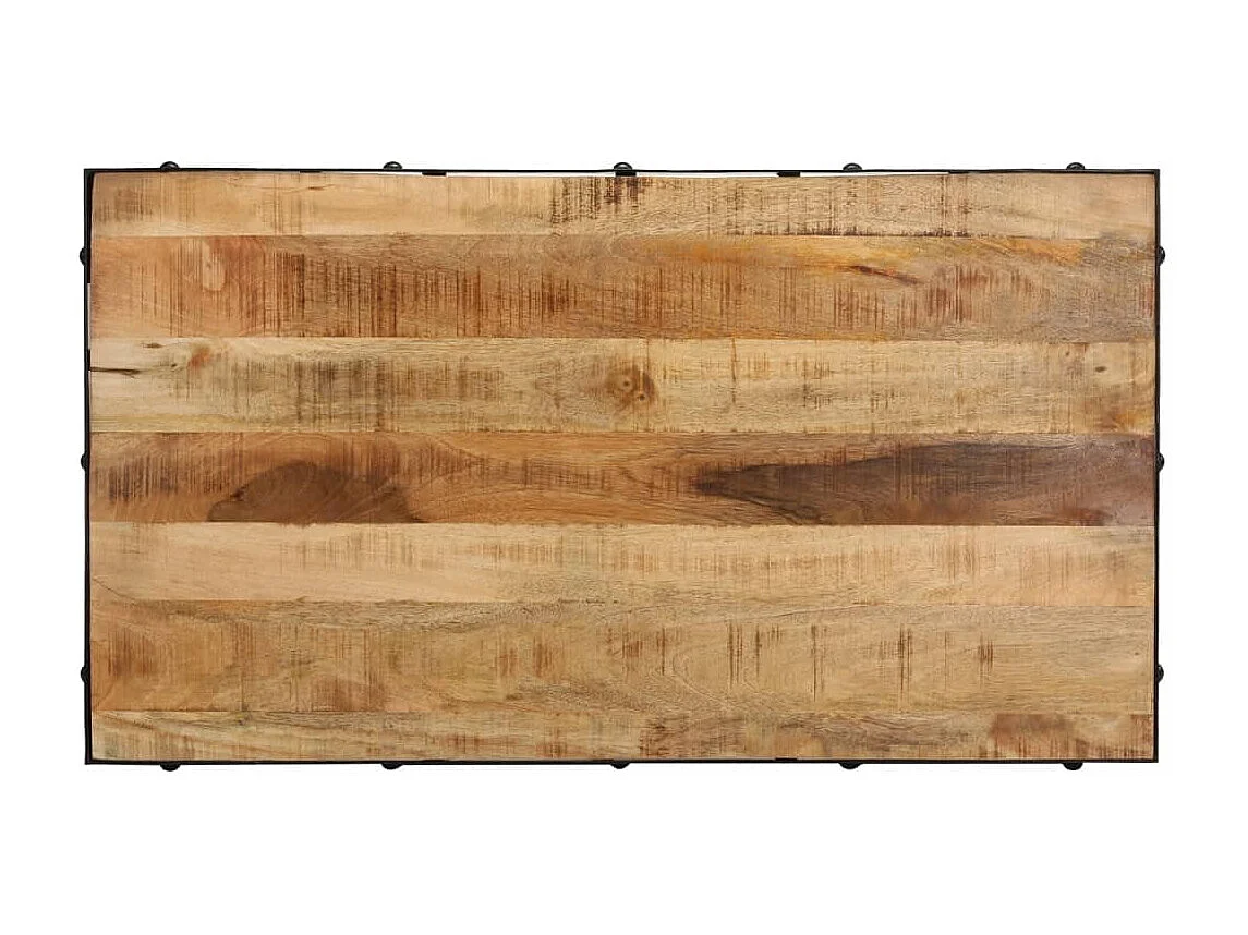 Couchtisch-Sofatisch-Beistelltische mit Rollen Massivholz Mango 100x55x26 cm SHL70613