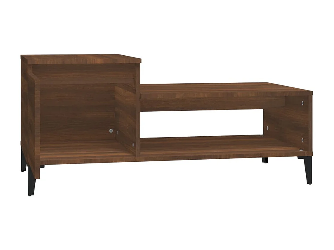 Table basse salon-Table d'appoint Chêne marron 100x50x45 cm Bois d'ingénierie SHL11323