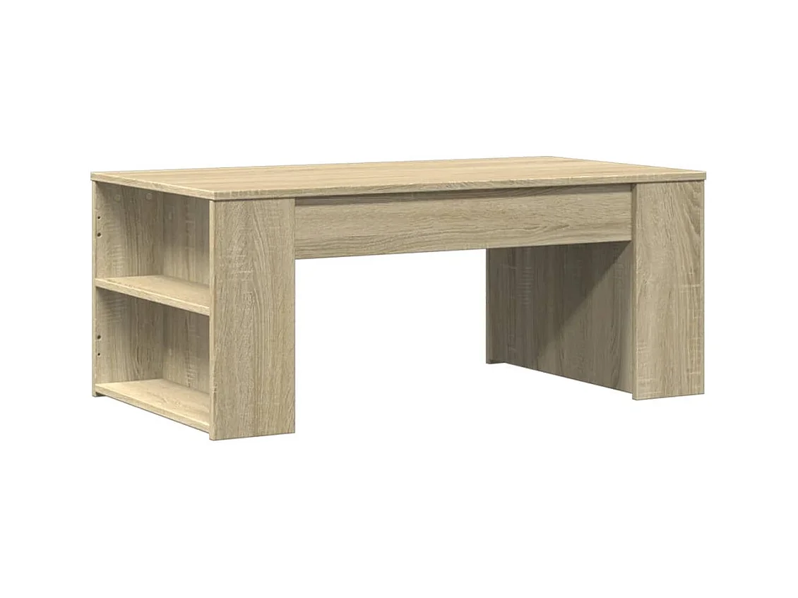 Table basse salon-Table d'appoint chêne sonoma 102x55x42 cm bois d'ingénierie SHL2104