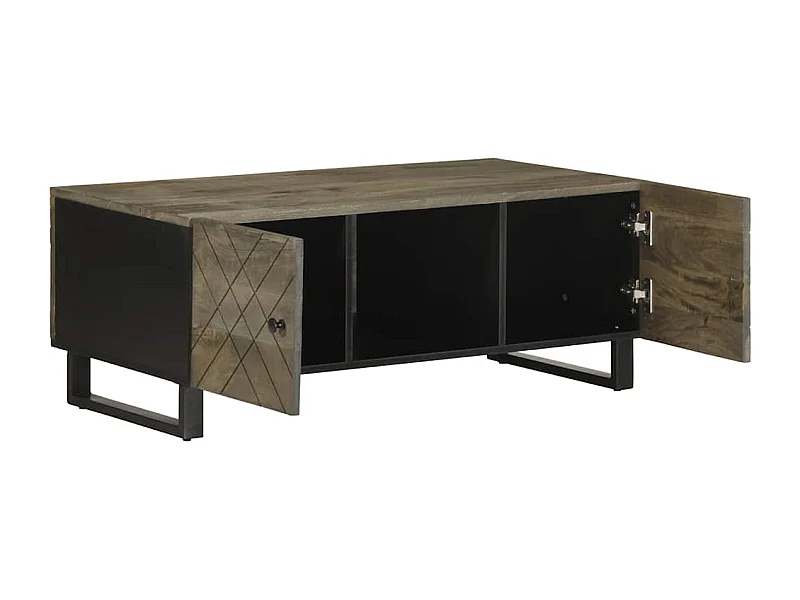 Mesas de centro apilables | Mesitas auxiliares 3 piezas madera contrachapada negro SHL4906