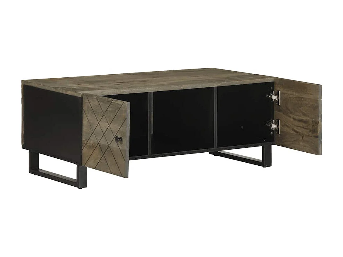 Mesas de centro apilables | Mesitas auxiliares 3 piezas madera contrachapada negro SHL4906