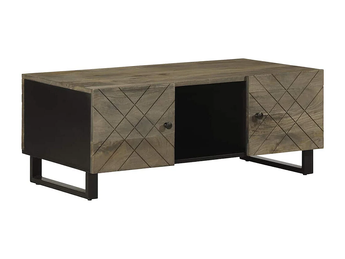 Mesas de centro apilables | Mesitas auxiliares 3 piezas madera contrachapada negro SHL4906