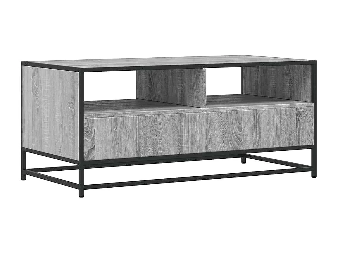 Mesa de centro-Mesa auxiliar madera maciza de pino negro 100x101x40,5 cm SHL71610