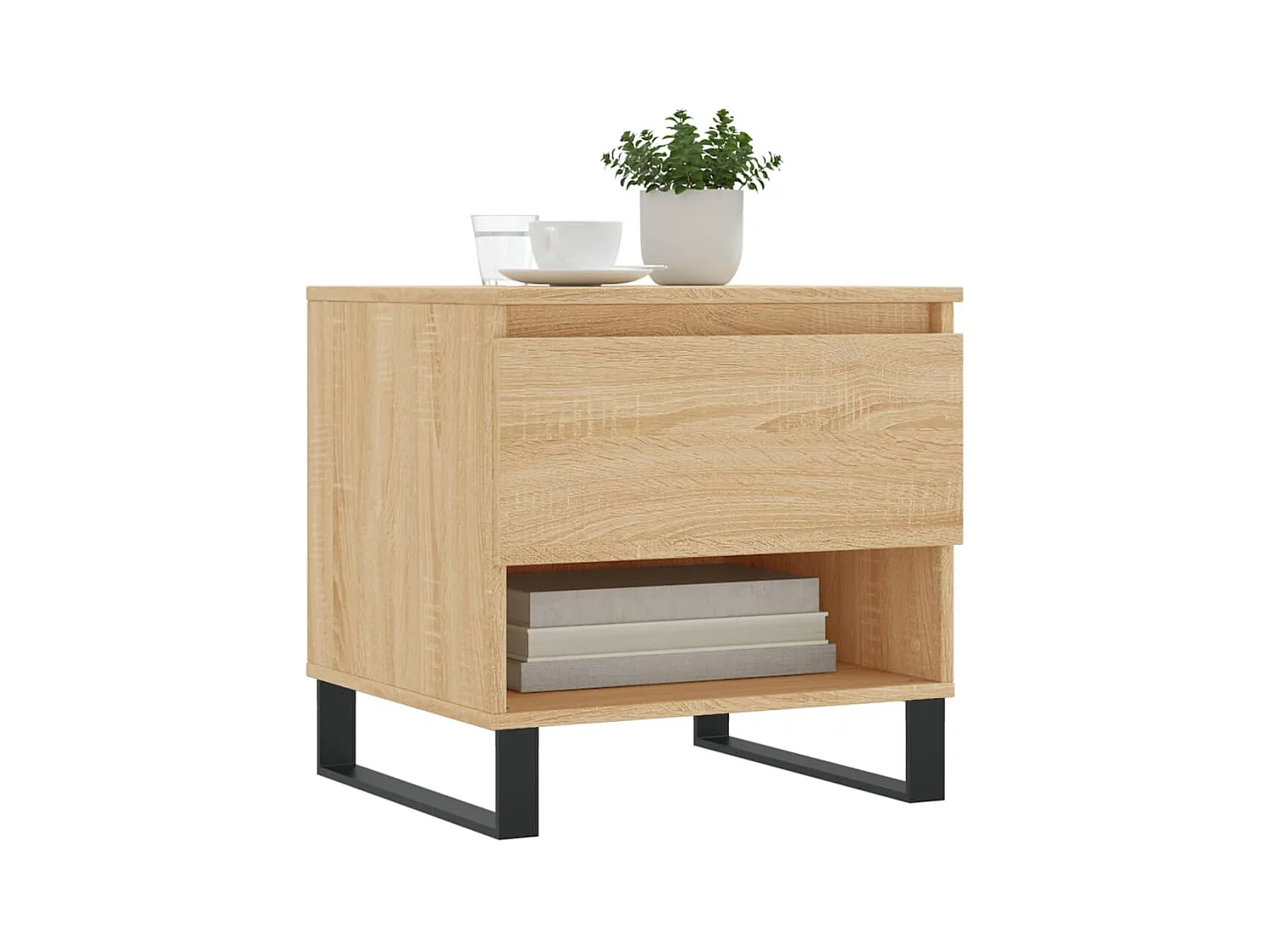 Mesa de centro | Mesa auxiliar multicolor 50x50x38 cm madera maciza reciclada SHL441632