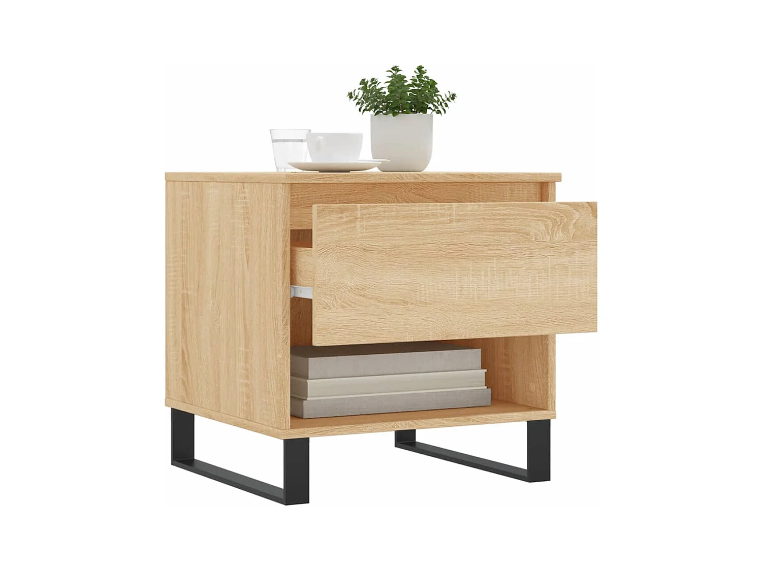 Mesa de centro | Mesa auxiliar multicolor 50x50x38 cm madera maciza reciclada SHL441632