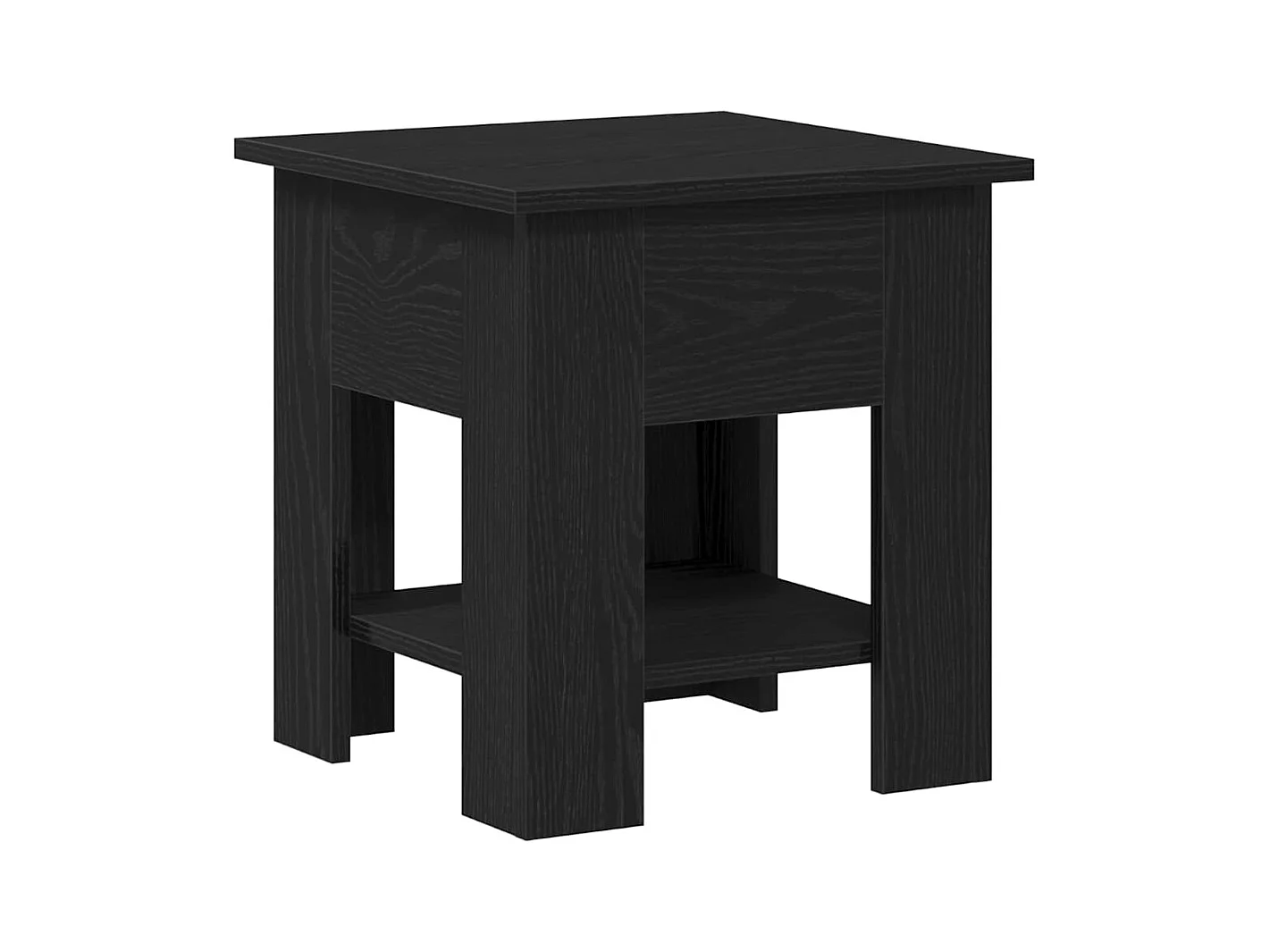 Table basse salon-Table d'appoint Noir Chêne 40x40x42 cm Bois d'ingénierie SHL86573