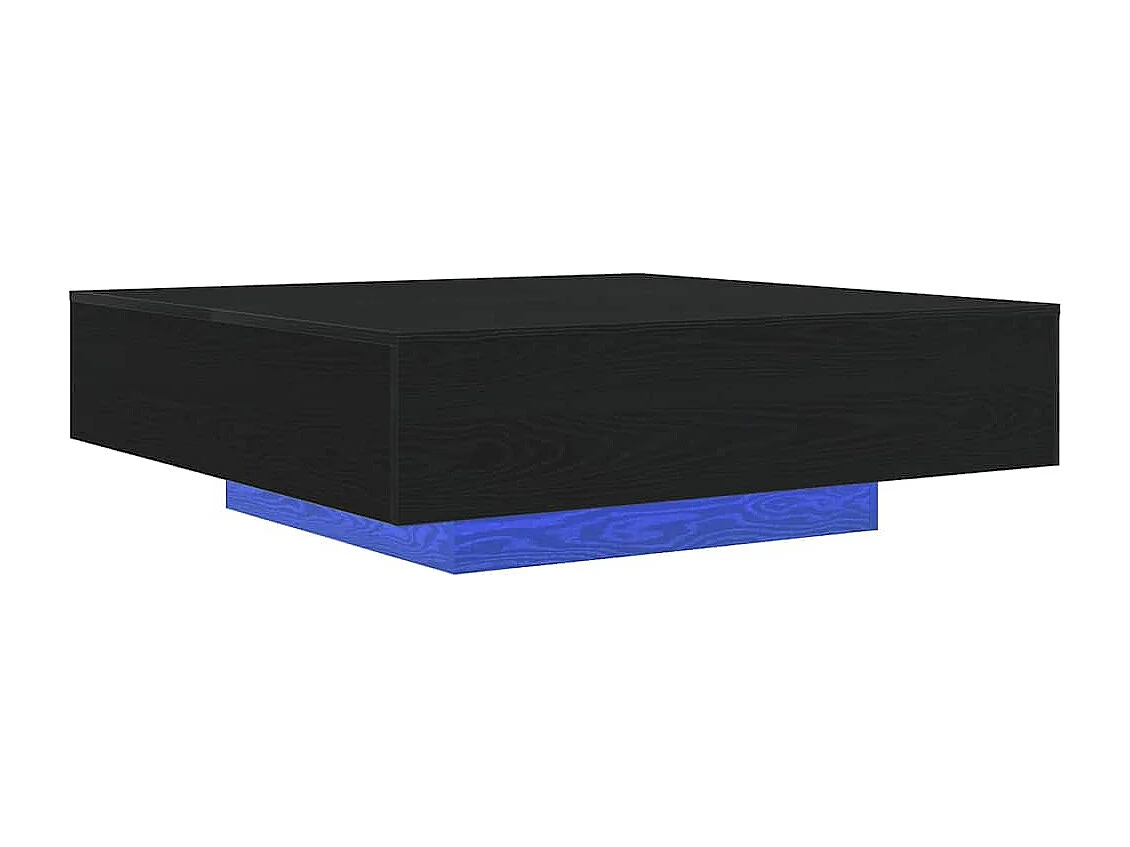 Tavolino da Salotto-Tavolino da Caffè Laterale Rovere Nero 100x100x31 cm SHL102165