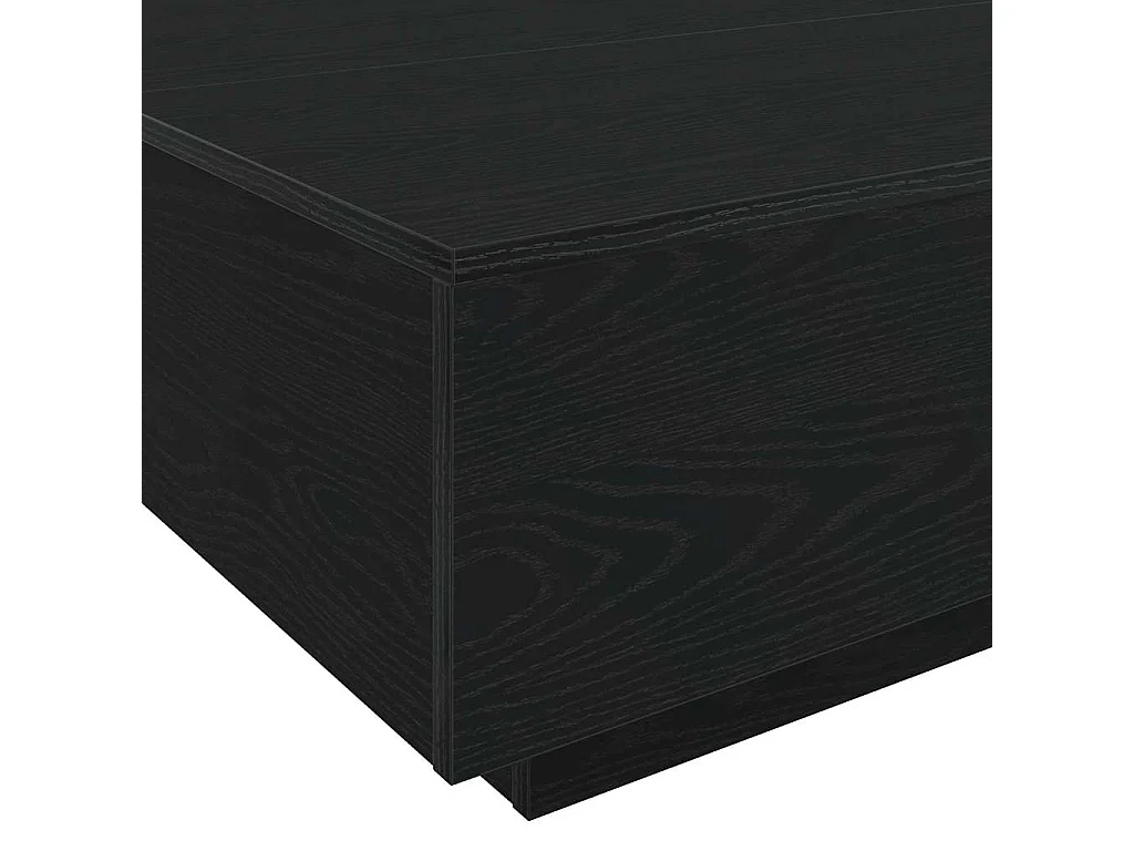 Tavolino da Salotto-Tavolino da Caffè Laterale Rovere Nero 100x100x31 cm SHL102165