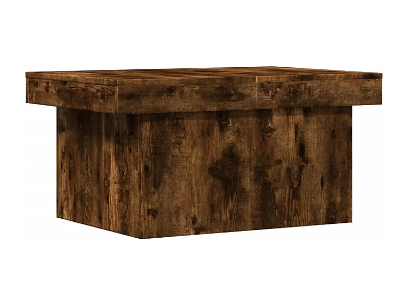 Mesa de centro-Mesa auxiliar de madera maciza de teca y polirresina 40x45 cm SHL25156