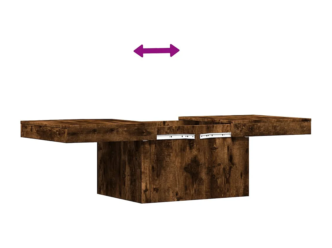 Mesa de centro-Mesa auxiliar de madera maciza de teca y polirresina 40x45 cm SHL25156