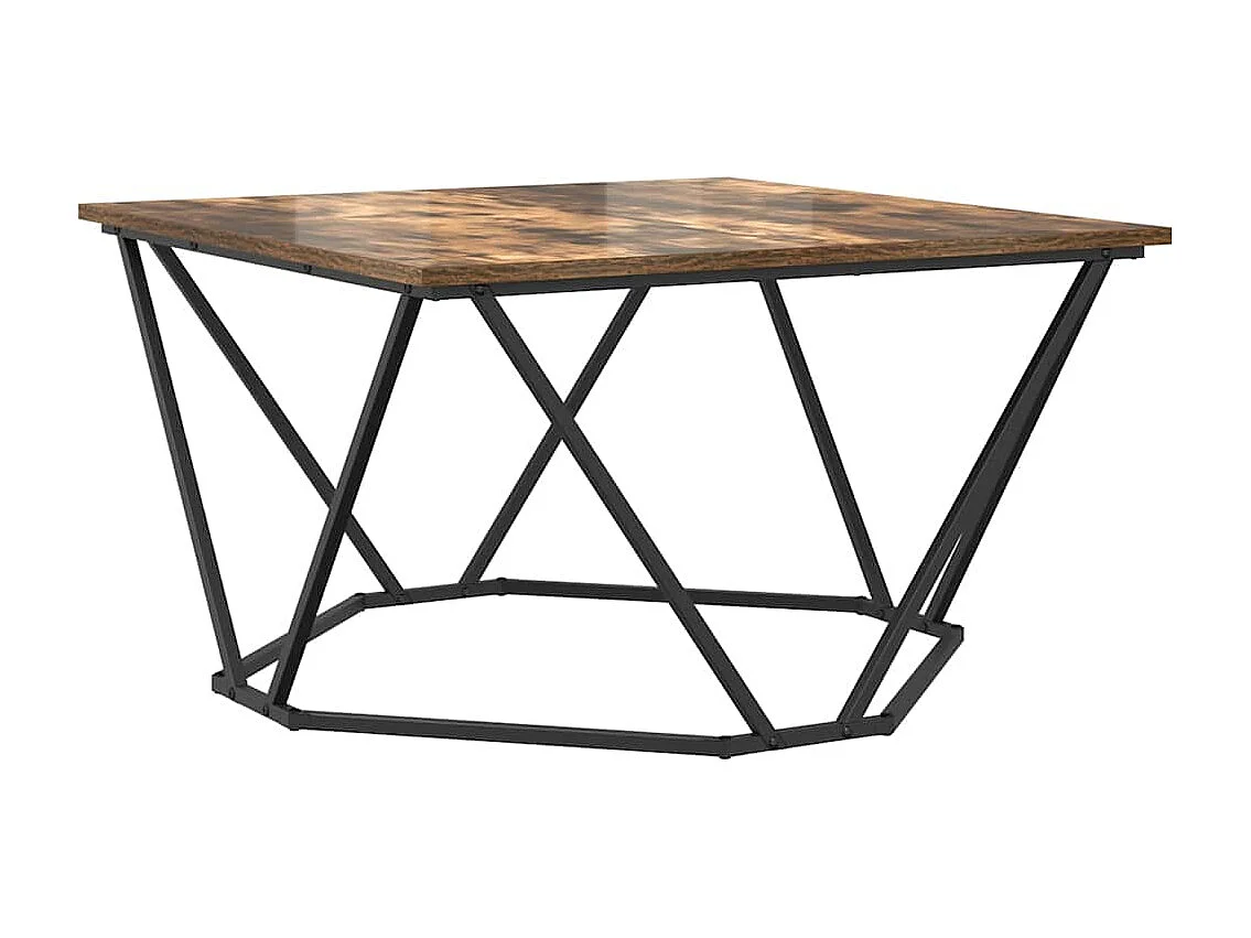 Salontafel | Woonkamertafel | Bijzettafel Gerookt eiken 80 x 80 x 45 cm