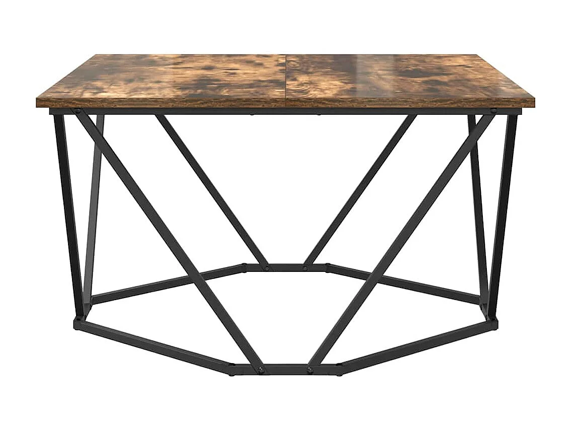 Salontafel | Woonkamertafel | Bijzettafel Gerookt eiken 80 x 80 x 45 cm