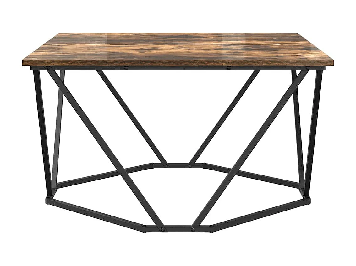 Salontafel | Woonkamertafel | Bijzettafel Gerookt eiken 80 x 80 x 45 cm