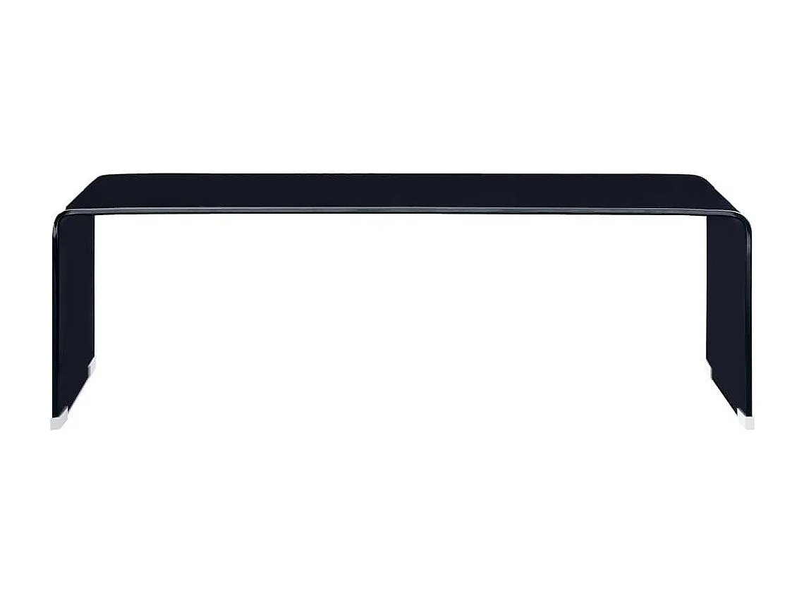 Couchtisch-Beistelltisch-Sofatisch Schwarz 98x45x31 cm Hartglas SHL29237