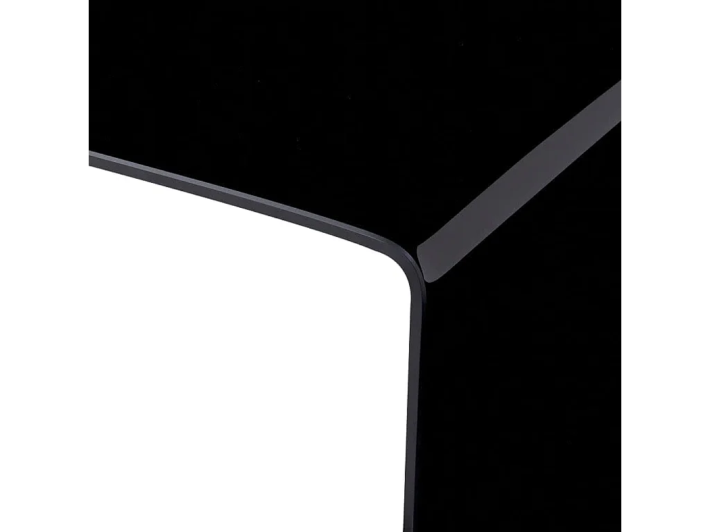 Couchtisch-Beistelltisch-Sofatisch Schwarz 98x45x31 cm Hartglas SHL29237