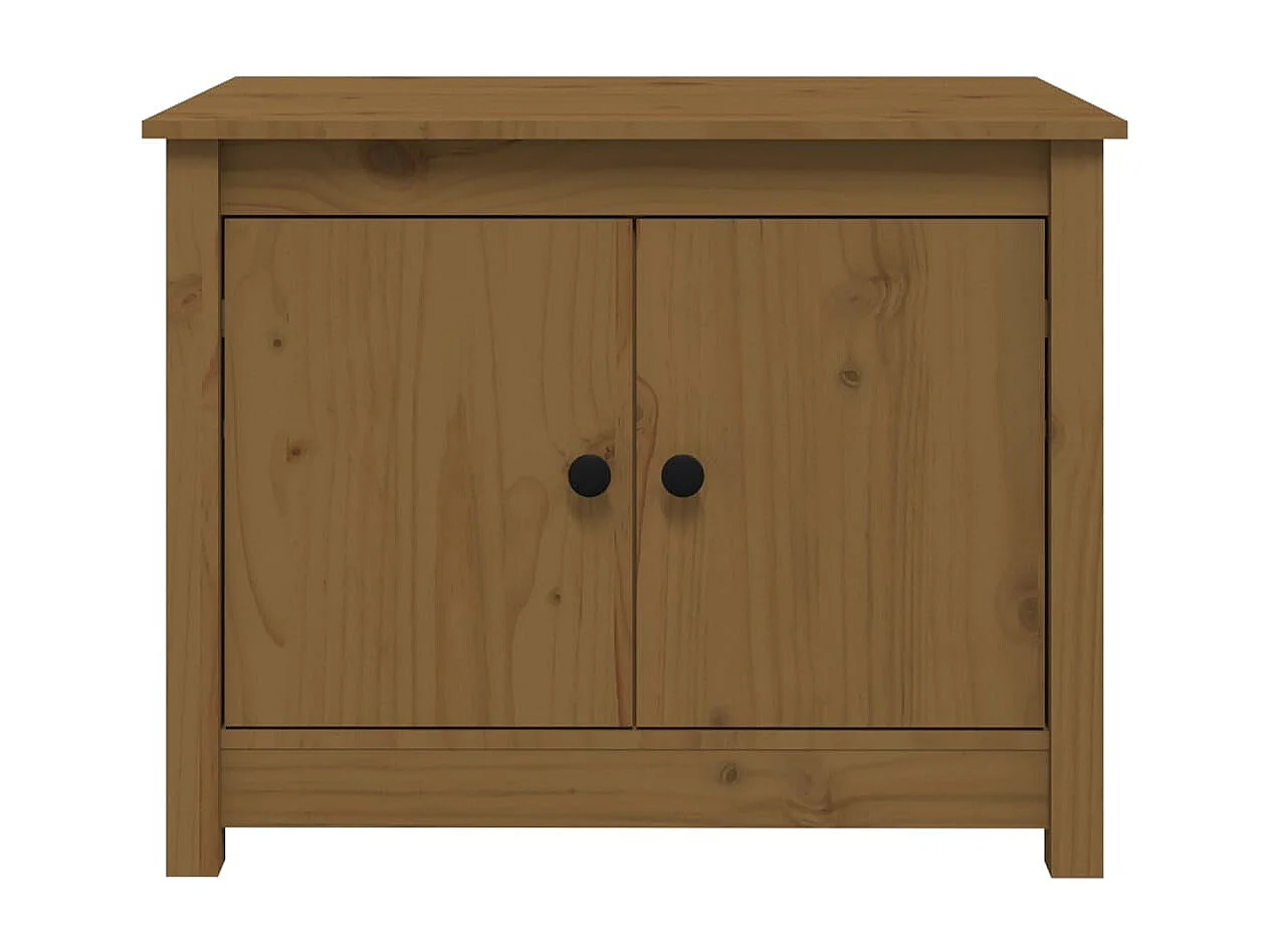 Couchtisch-Wohnzimmertisch-Beistelltische Honigbraun 71x49x55 cm Massivholz Kiefer SHL61534