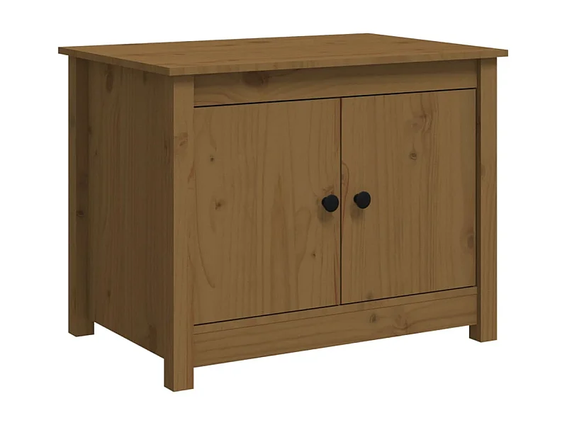 Mesa de centro | Mesa de apoio 71x49x55 cm pinho maciço castanho mel