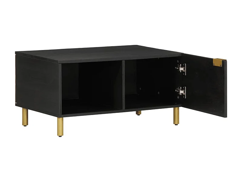 Mesa de centro | Mesa de apoio 80x50x40 cm derivados de madeira preto