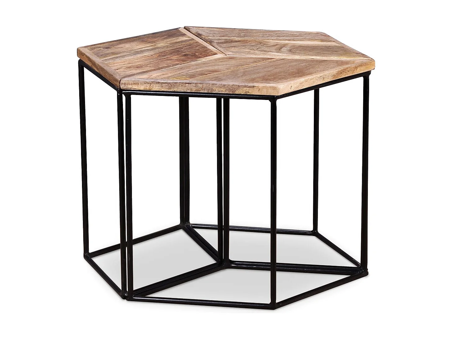 Couchtisch-Beistelltisch-Sofatisch Massivholz Mango 56x48x40 cm SHL24179