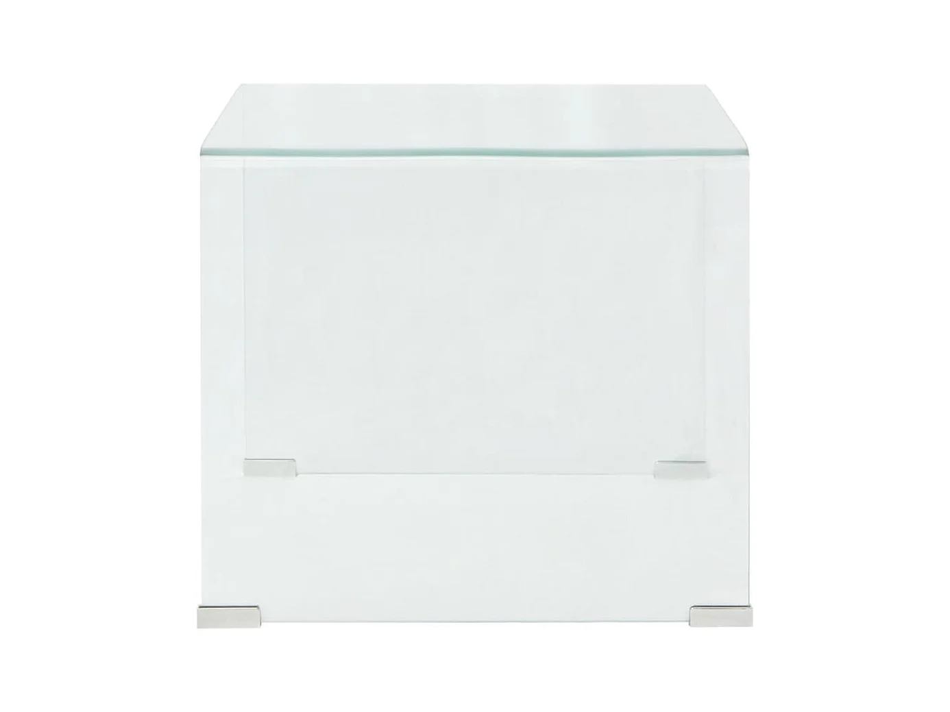 Table basse salon-Table d'appoint 49,5x50x45 cm Verre trempé Transparent SHL12543