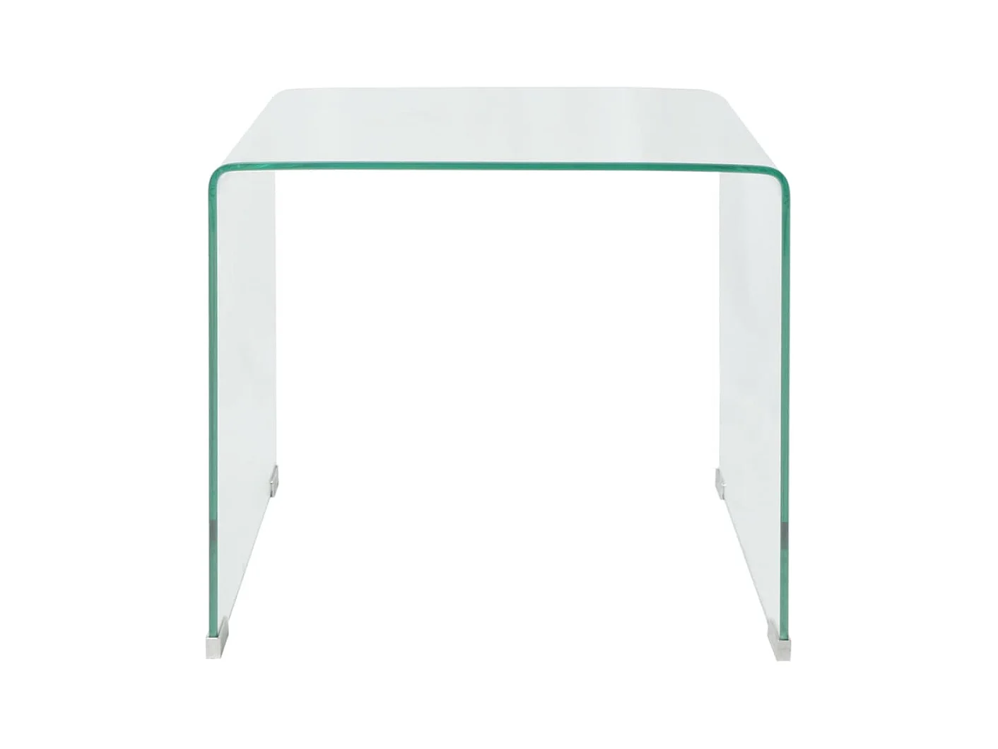 Table basse salon-Table d'appoint 49,5x50x45 cm Verre trempé Transparent SHL12543