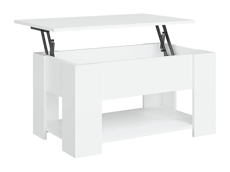 Table basse salon-Table d'appoint blanc 79x49x41 cm bois d'ingénierie SHL6342