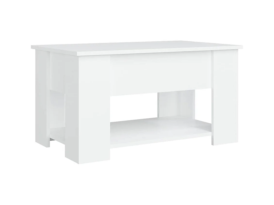 Mesa de centro | Mesa auxiliar de madera maciza de pino blanco 60x53x35 cm SHL427994