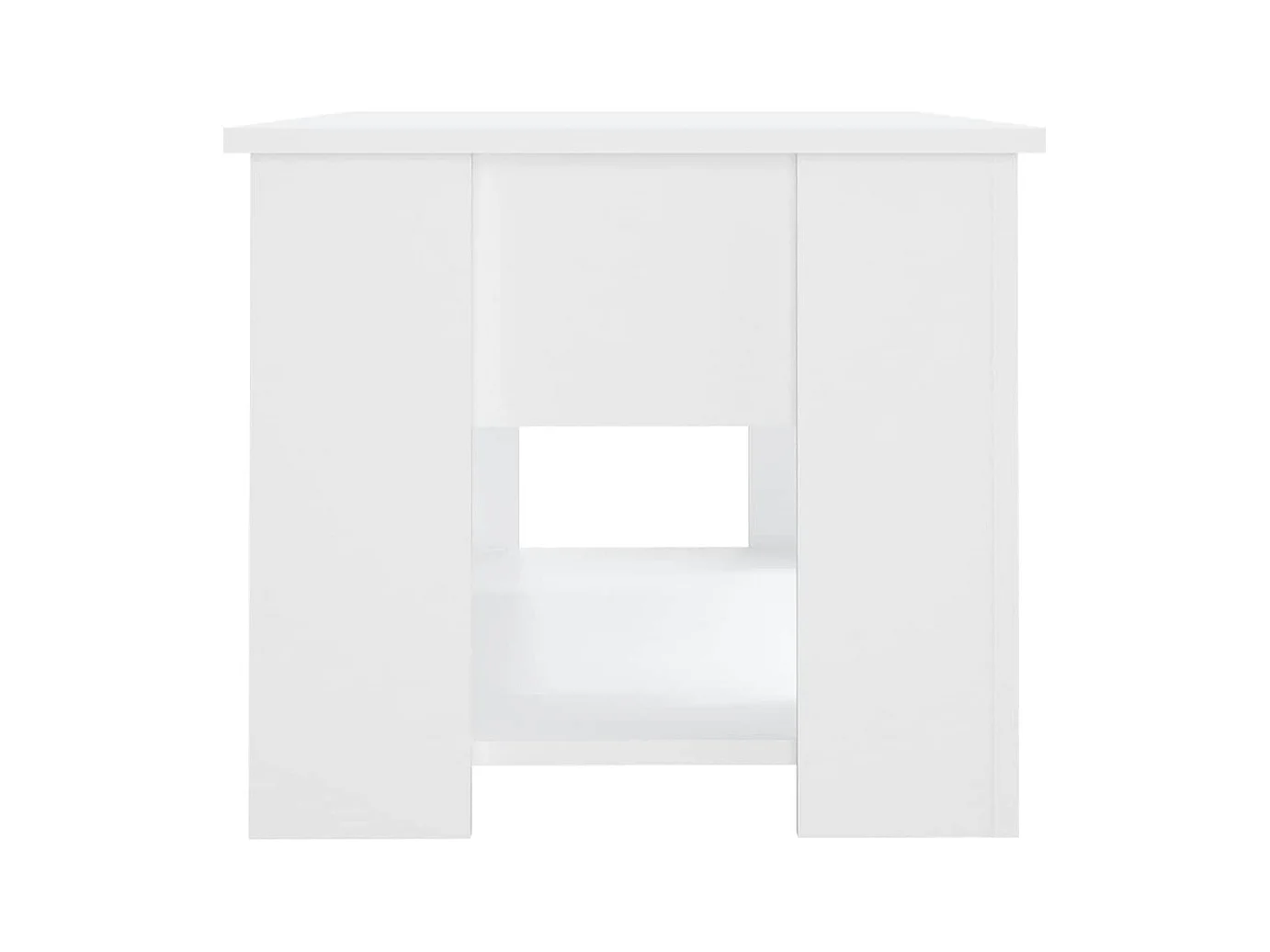 Mesa de centro | Mesa auxiliar de madera maciza de pino blanco 60x53x35 cm SHL427994