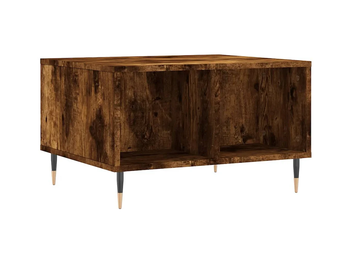 Table basse salon-Table d'appoint Chêne fumé 60x50x36,5 cm Bois d'ingénierie SHL67414