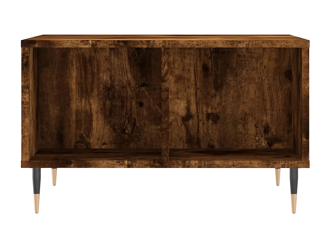 Table basse salon-Table d'appoint Chêne fumé 60x50x36,5 cm Bois d'ingénierie SHL67414