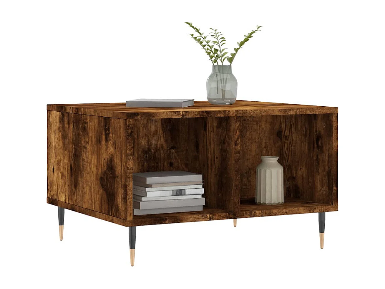 Couchtisch-Wohnzimmertisch-Beistelltische Räuchereiche 60x50x36,5 cm Holzwerkstoff SHL91521