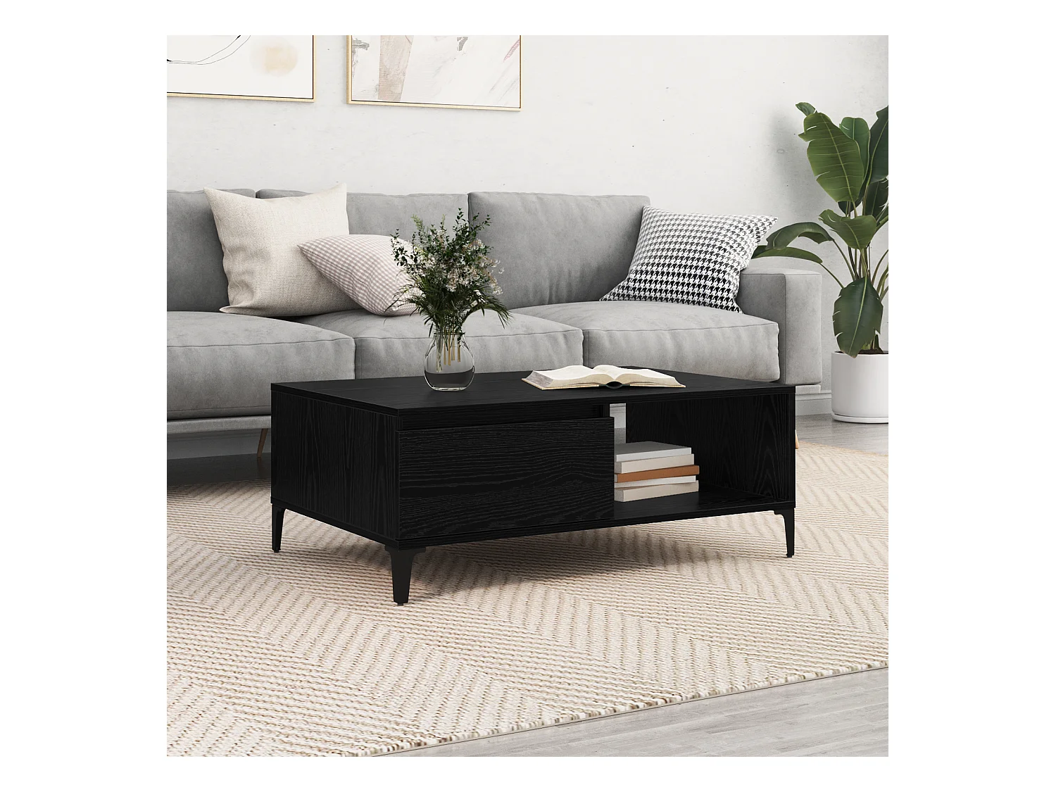 Mesas de centro | Mesas auxiliares 2 uds madera de ingeniería blanco 50x50x40 cm SHL4007