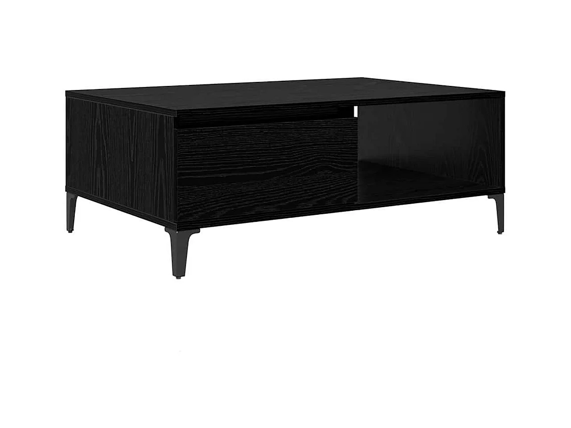 Table basse salon-Table d'appoint Chêne noir 90x60x35 cm Bois d'ingénierie SHL59684
