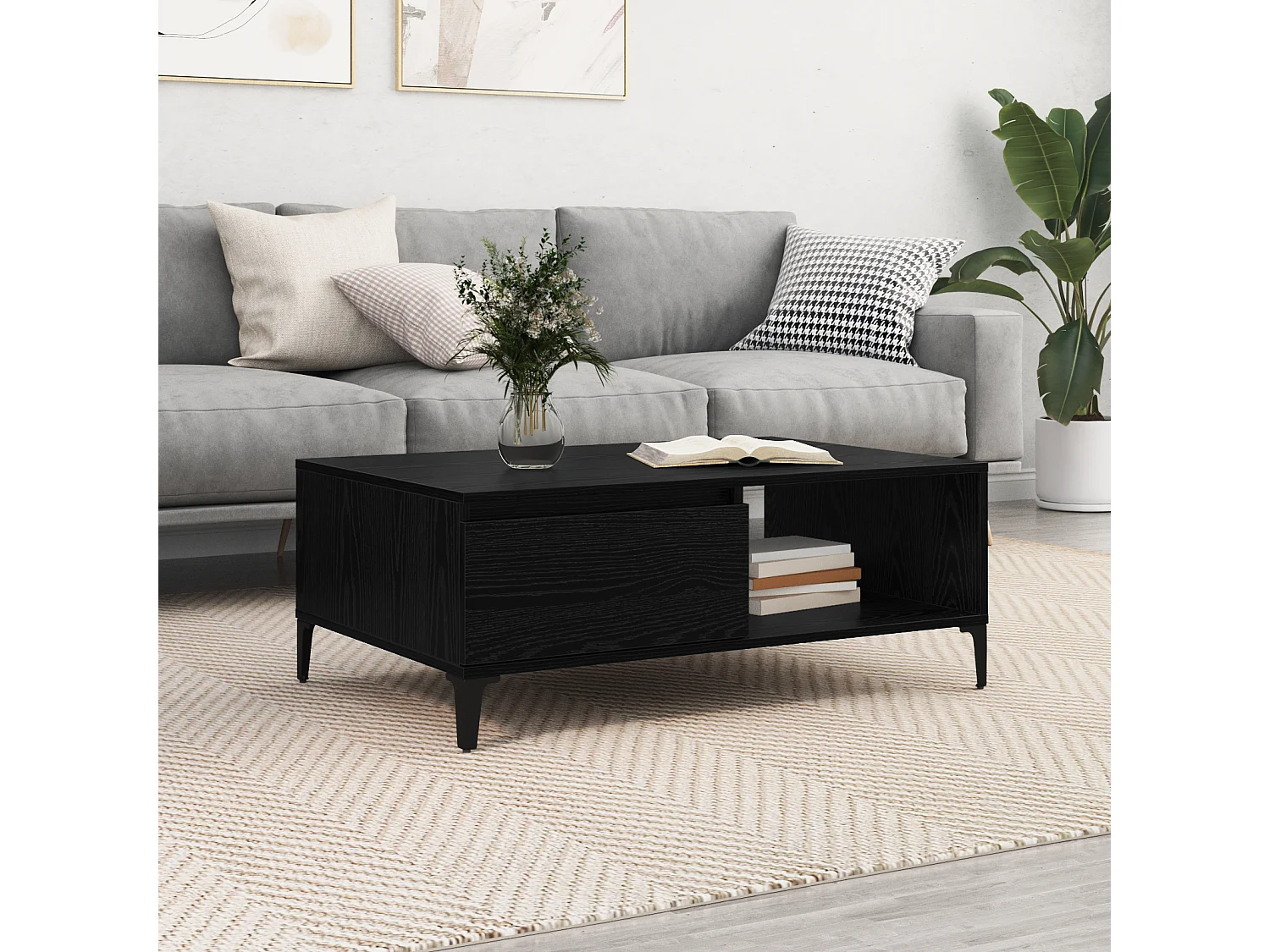 Mesas de centro | Mesas auxiliares 2 uds madera de ingeniería blanco 50x50x40 cm SHL4007