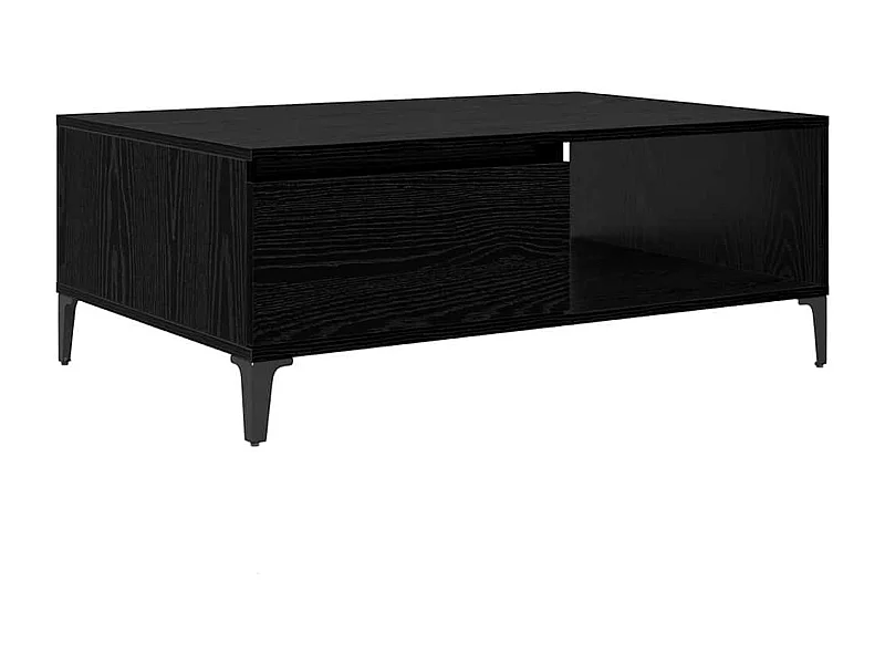 Couchtisch-Wohnzimmertisch-Beistelltische Schwarz Eichen-Optik 90x60x35 cm Holzwerkstoff SHL44491