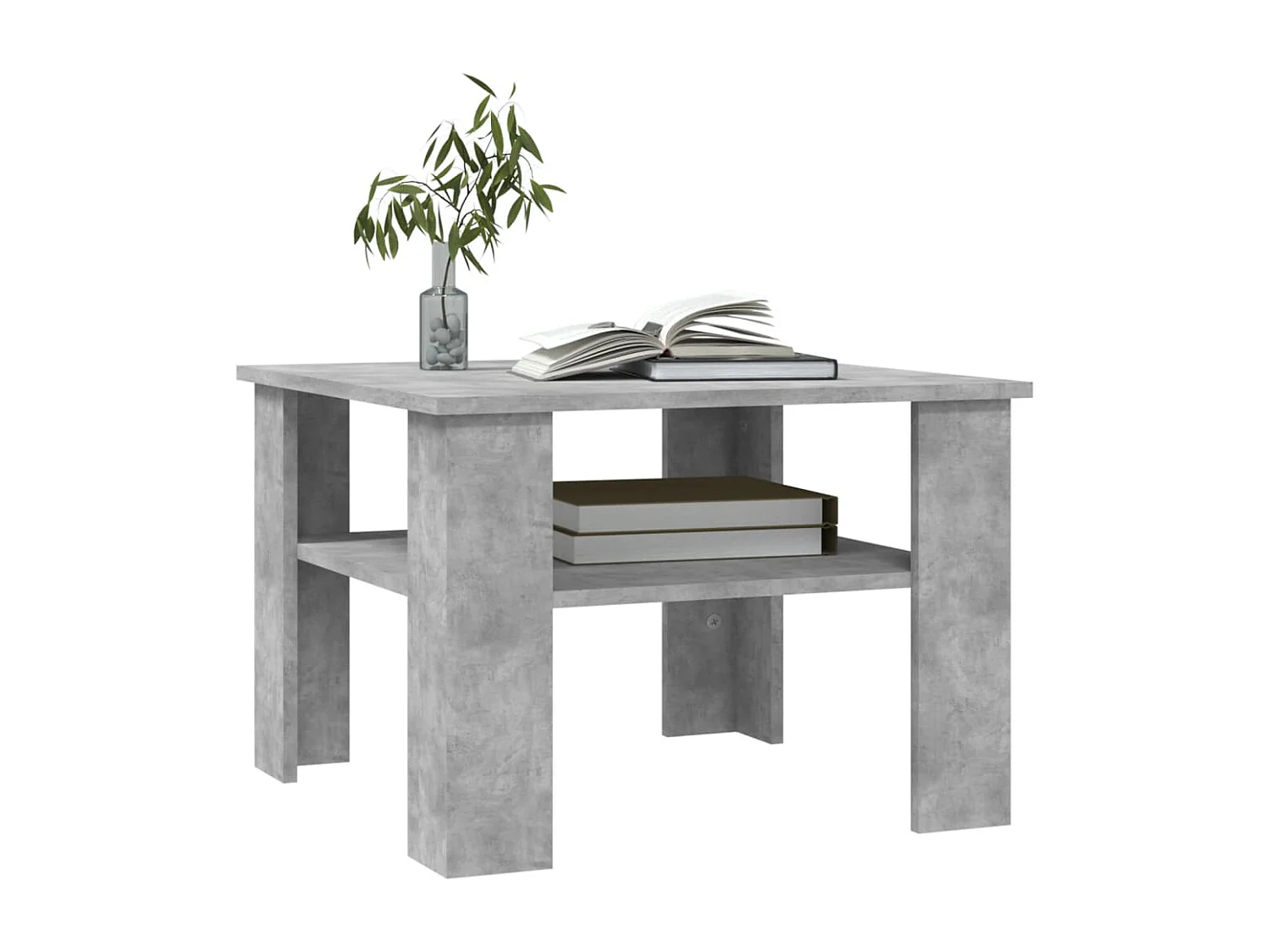 Mesa de centro | Mesa auxiliar con luces LED marrón roble 90x50x40 cm SHL216777