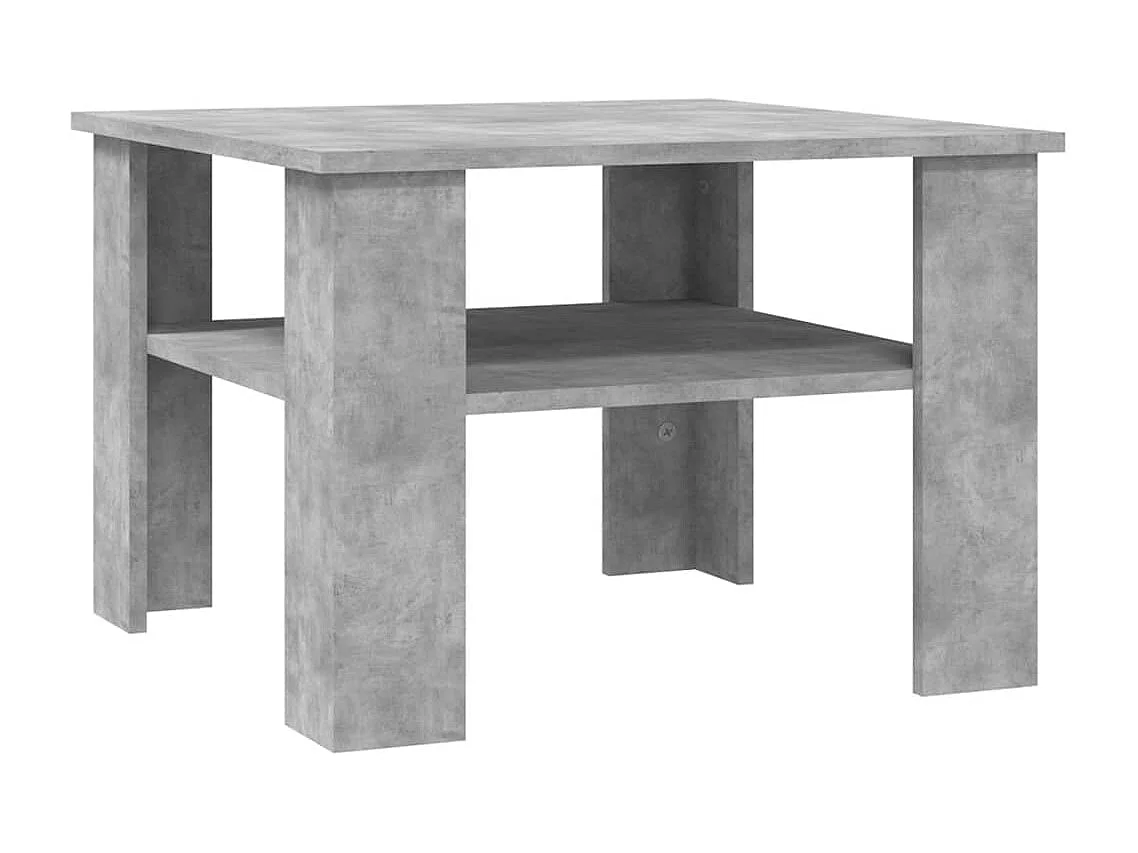 Couchtisch-Sofatisch-Beistelltische Betongrau 60x60x42 cm Holzwerkstoff SHL75211