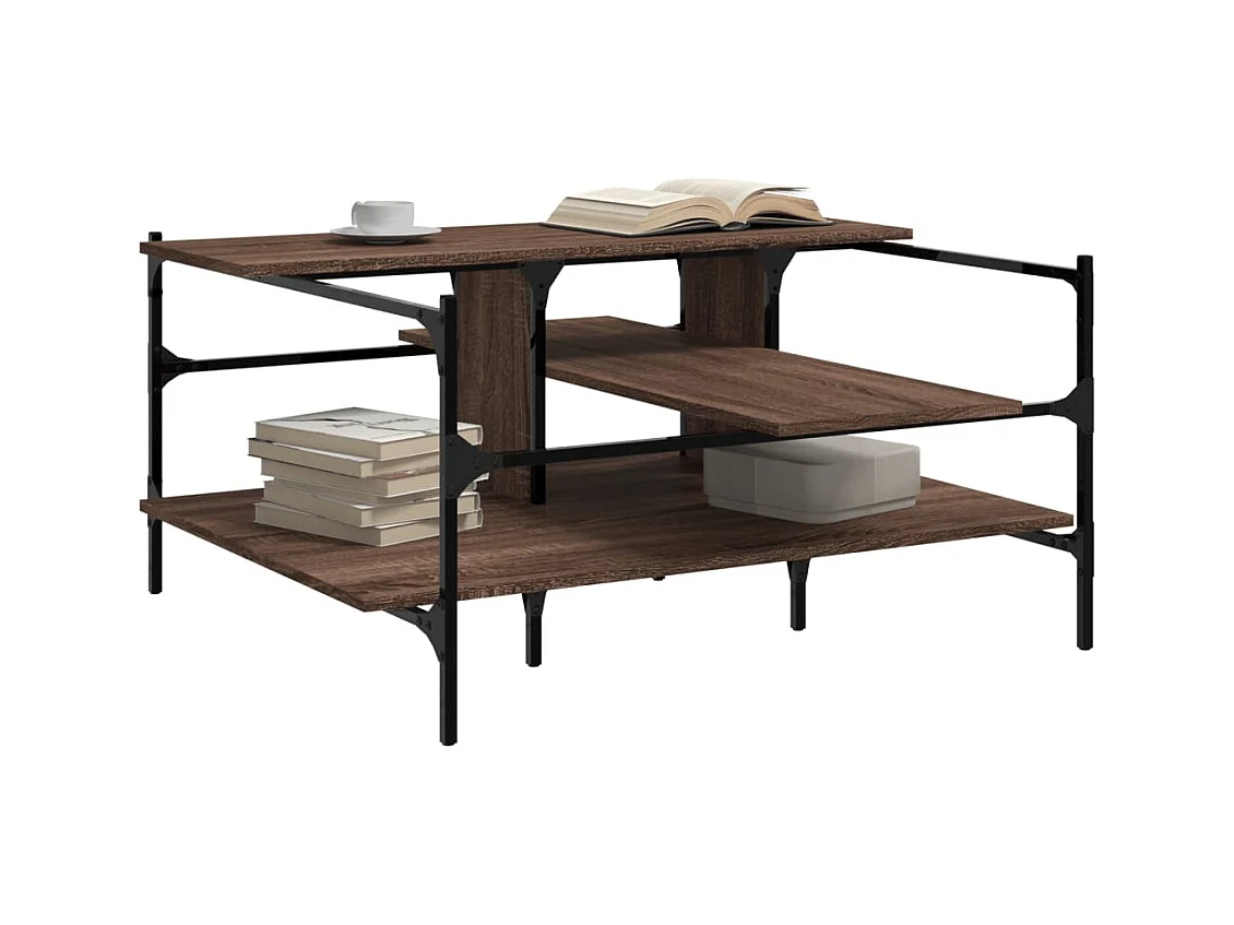 Mesa de centro-Mesa auxiliar de madera maciza mango 80x54x40 cm SHL4306