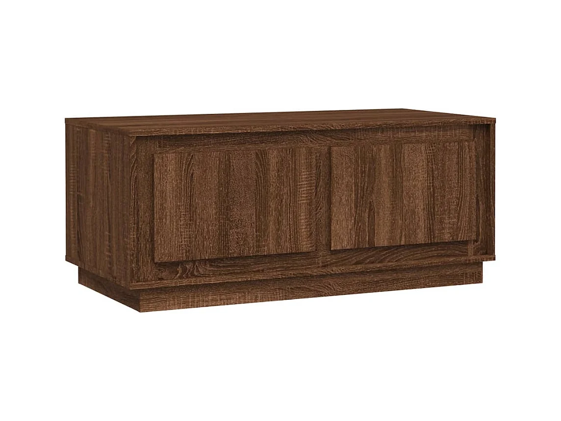 Table basse salon-Table d'appoint chêne marron 102x50x44 cm bois d'ingénierie SHL10532