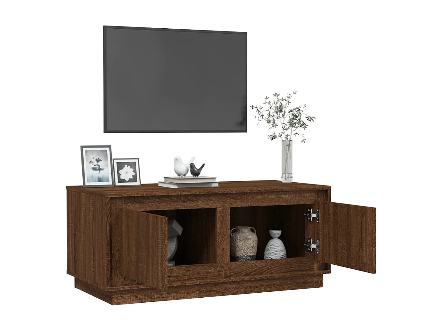 Couchtisch-Wohnzimmertisch-Beistelltische Braun Eichen-Optik 102x50x44 cm Holzwerkstoff SHL94100