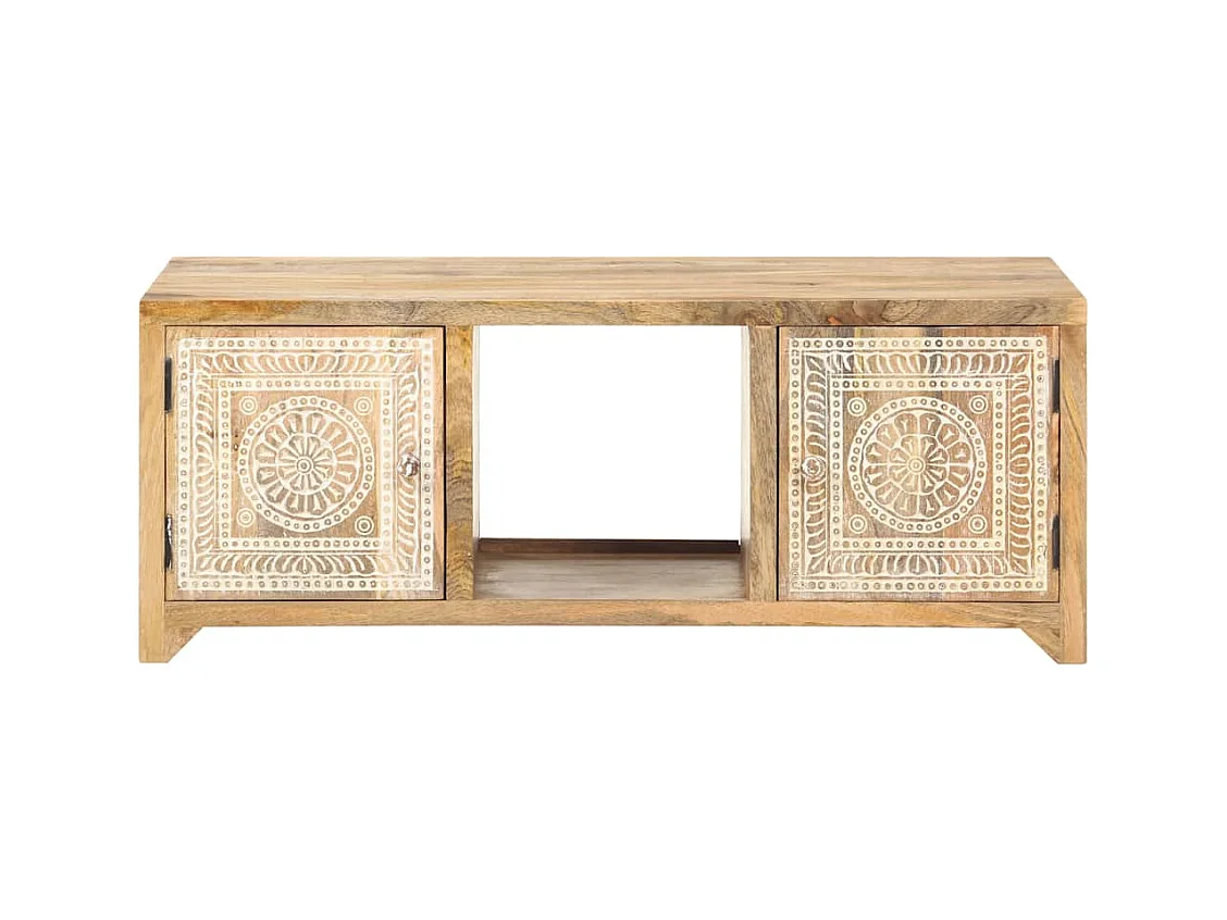 Table basse salon-Table d'appoint 90x50x35 cm Bois solide de manguier SHL23029