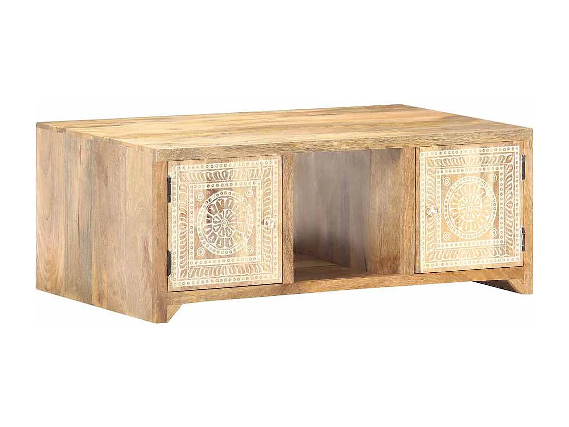 Couchtisch-Beistelltisch-Sofatisch 90x50x35 cm Mango Massivholz SHL40137