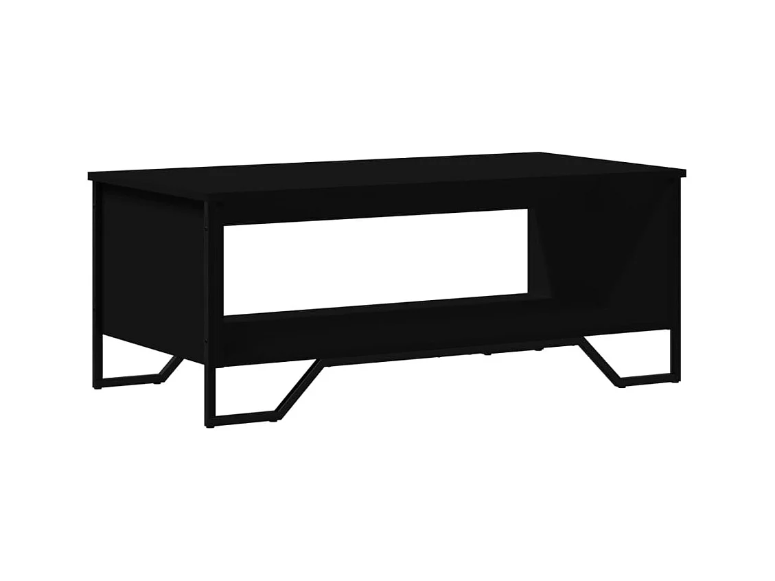 Table basse salon-Table d'appoint noir 100x51x40 cm bois d'ingénierie SHL1194
