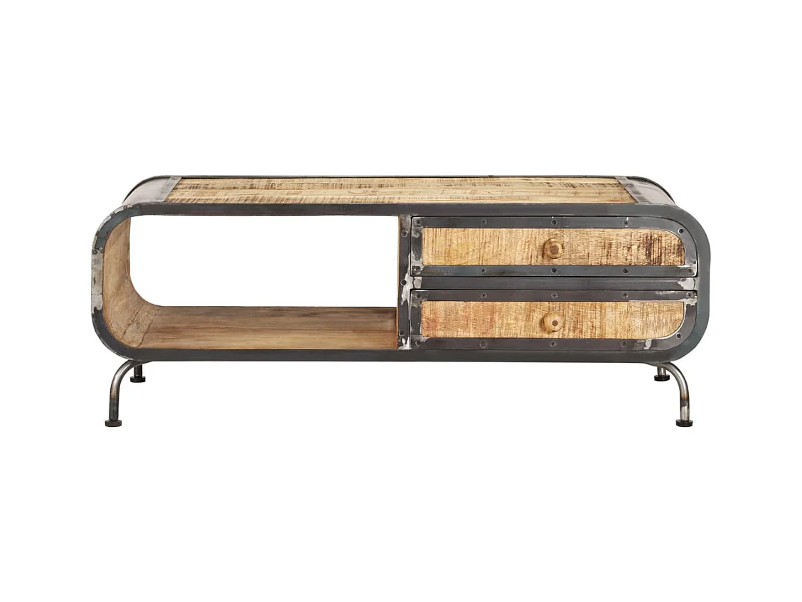 Mesa de centro | Mesa de café | Mesa auxiliar Madera vieja 60x60x30 cm Madera contrachapada SHL1348