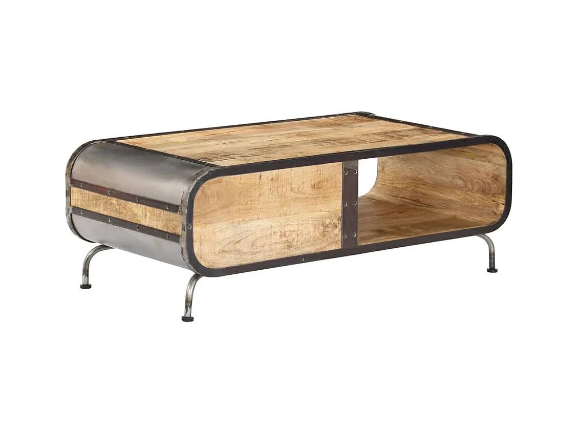 Mesa de centro | Mesa de café | Mesa auxiliar Madera vieja 60x60x30 cm Madera contrachapada SHL1348