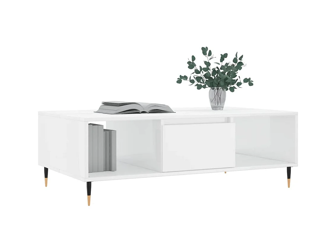 Mesa de centro | Mesa auxiliar madera de ingeniería marrón roble 100x50x35,5 cm SHL3395